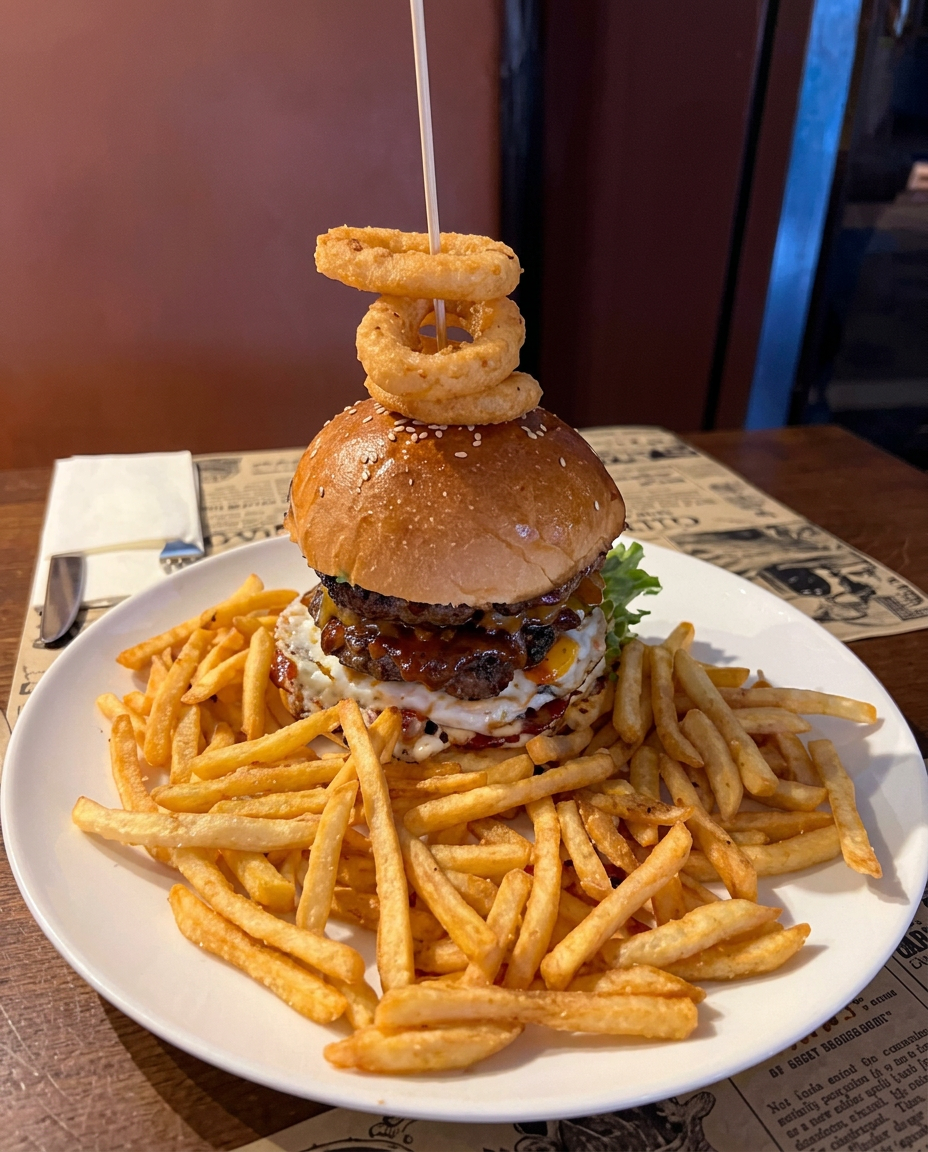 Capital Burger s frkanim pomfritom i lukom kolutićima